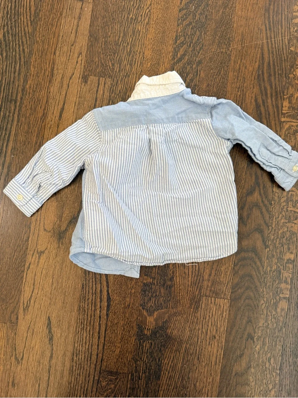 Ralph Lauren Light Blue & White Striped Button-Down Shirt